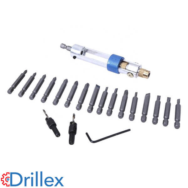 20 DRILLEX™ KVALITĀTES SKRŪVGRIEŽU KOMPLEKTS