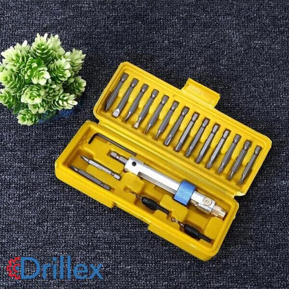 20 DRILLEX™ KVALITĀTES SKRŪVGRIEŽU KOMPLEKTS